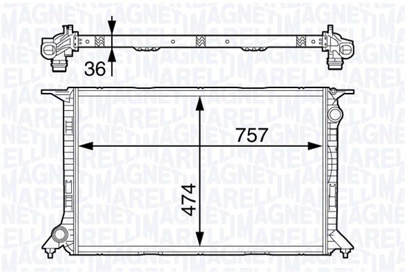 MAGNETI MARELLI Radiators, Motora dzesēšanas sistēma 350213141700